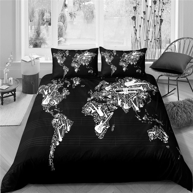Music Note Guitar Bedding Set