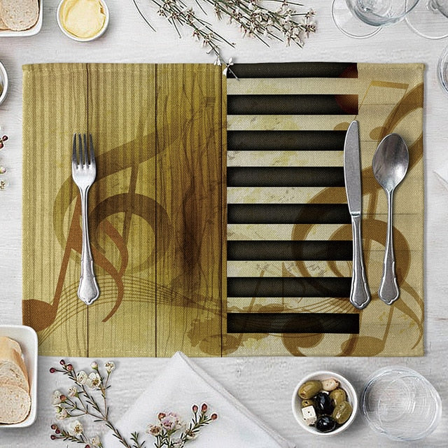 Music Notes Art Table Mat