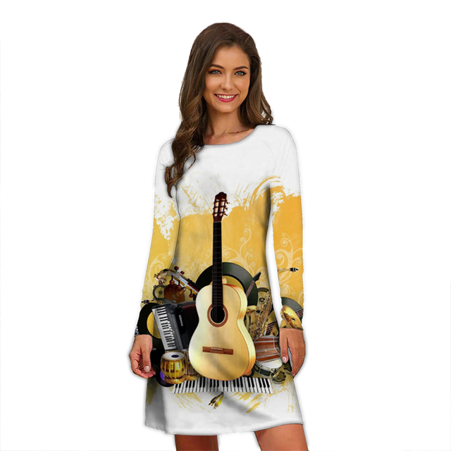 Music Note Elegant Dress