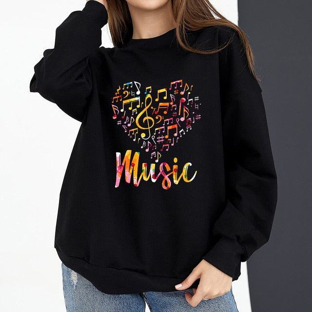 Music Note Love Heart Hoodie
