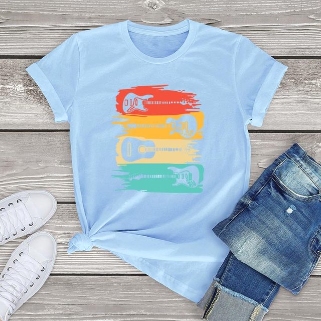 Guitar Colorful Painting T-shirt