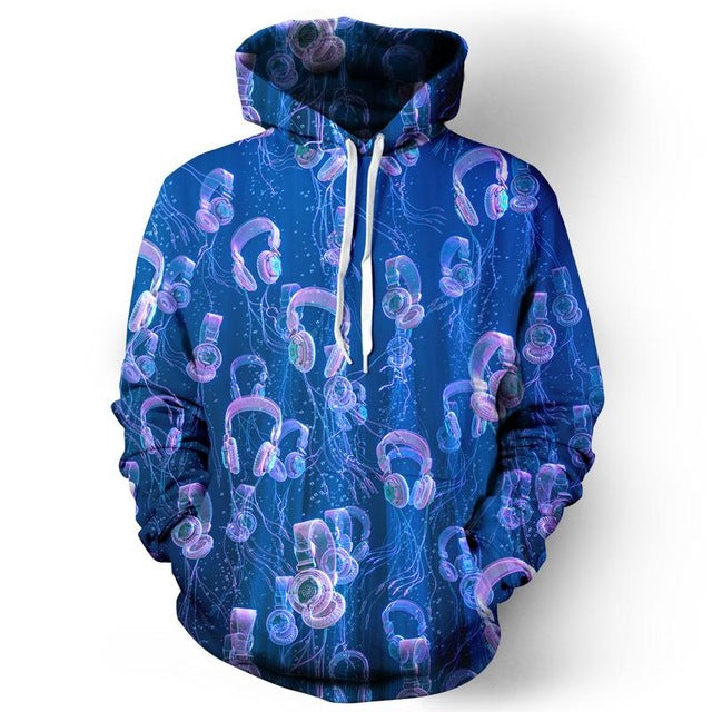 Music Headset 3D Hoodie