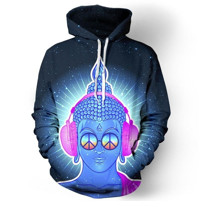 Music Buddha 3D Hoodie