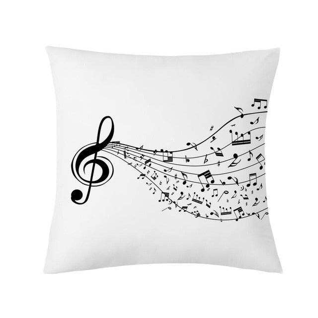 Creative Music Notes Cushion Cover