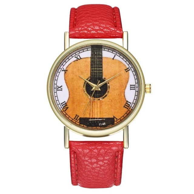 Free - Guitar Leather Wristwatches