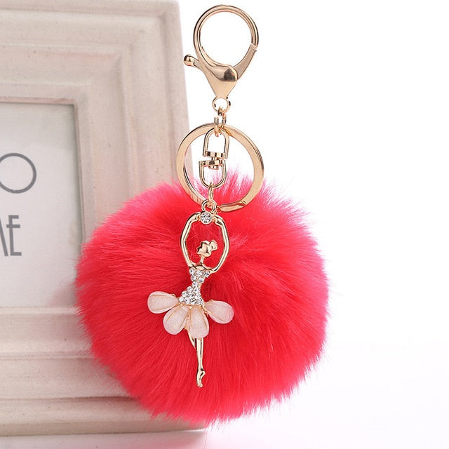 Ballet Pom-pom Keychain