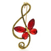 Sparkling Butterfly Music Brooch