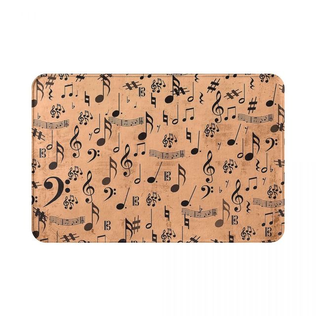 Vintage Musical Notes Doormat - Artistic Pod