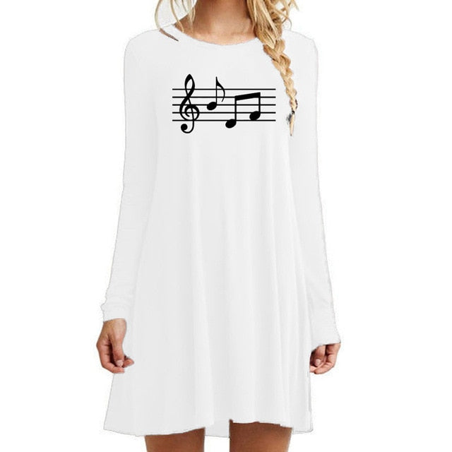 Music Score Casual Dress