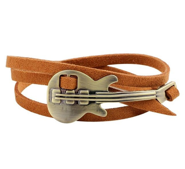 Guitar Leather Bracelet - Rose Gold Color - { shop_name }} - Review