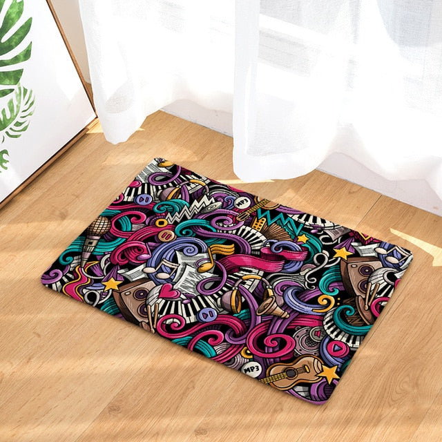 Vintage Music Notes Doormat