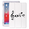 Music Notes White iPad Case