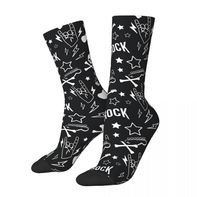 Rock Music Guitar Crew Socks