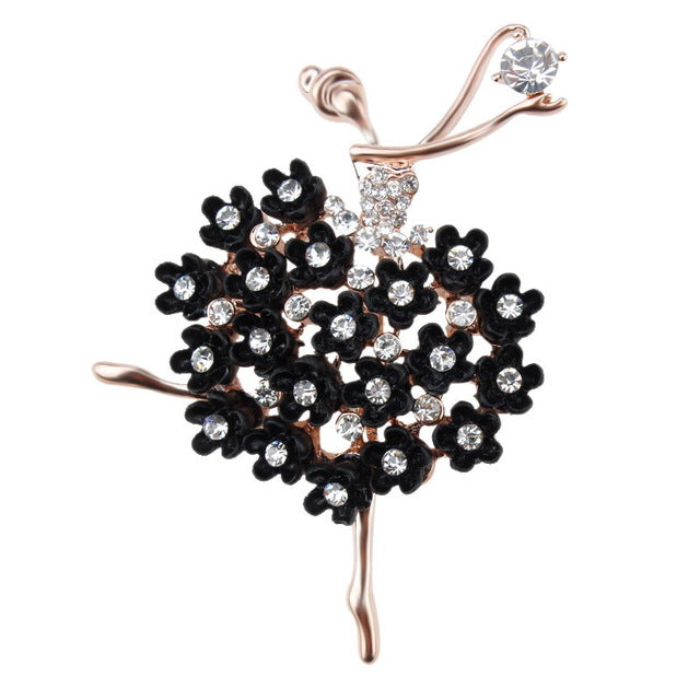 Ballet Crystal Brooch