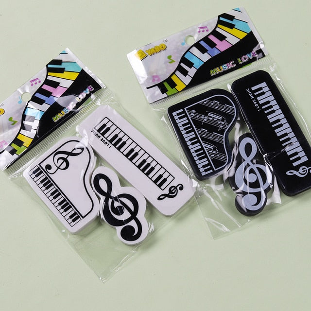 3pcs Piano Eraser Set