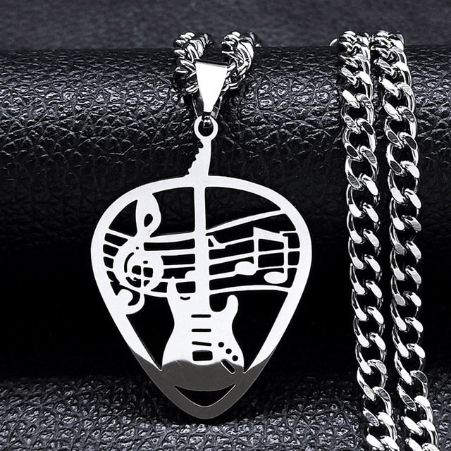 Hollow Guitar Pick Necklace