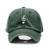 Vintage Washed Music Embroidery Cap