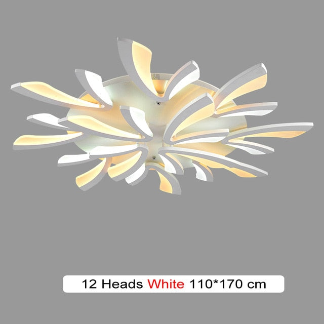 Acrylic Modern LED Ceiling Lights - 12 heads White / Cool White - { shop_name }} - Review