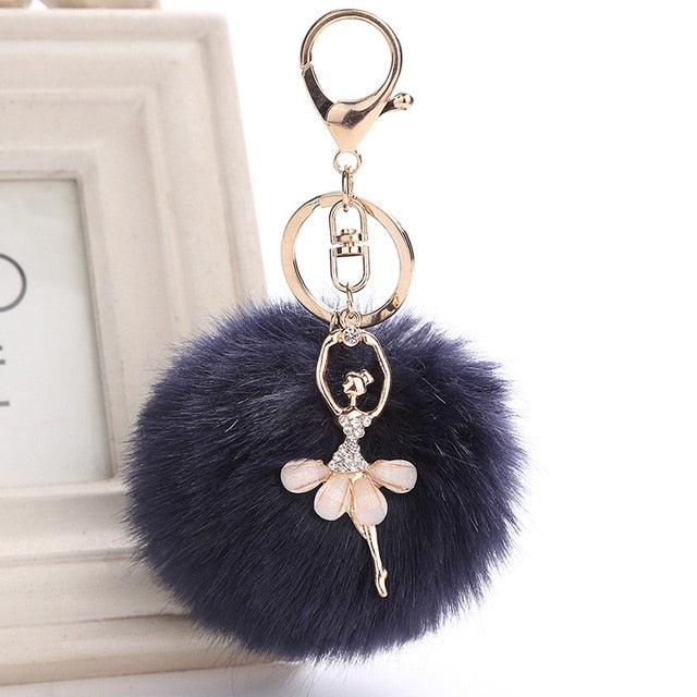 Ballet Pom-pom Keychain