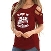 Made In 1949 Off Shoulder T-shirt