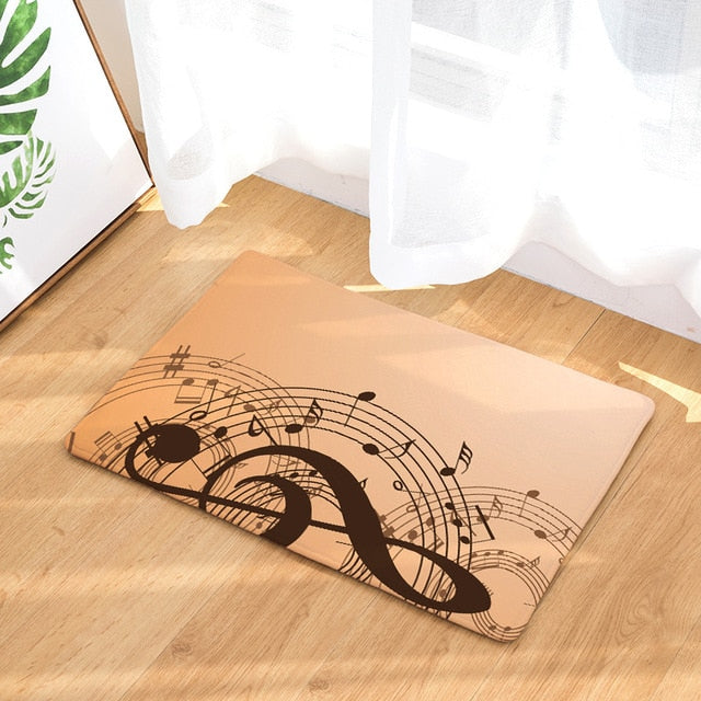 Vintage Music Notes Doormat
