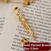 French Horn/Clarinet Pin Brooch