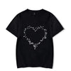 Music Heart Luminous Print T-shirt