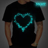 Music Heart Luminous Print T-shirt