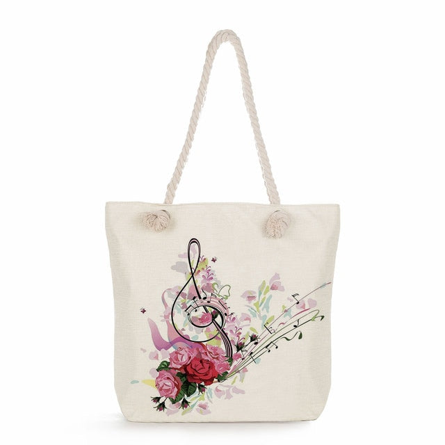 Music Note Big Shoulder Bag