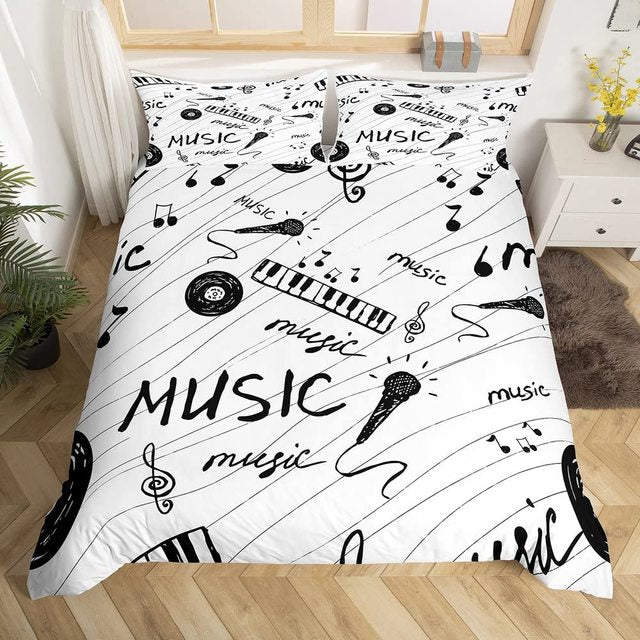 Music Record Duvet Bedding Set