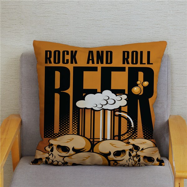 Trendy Music Pattern Cushion Cover