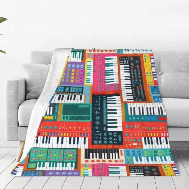 Music Theme Flannel Throw Blanket