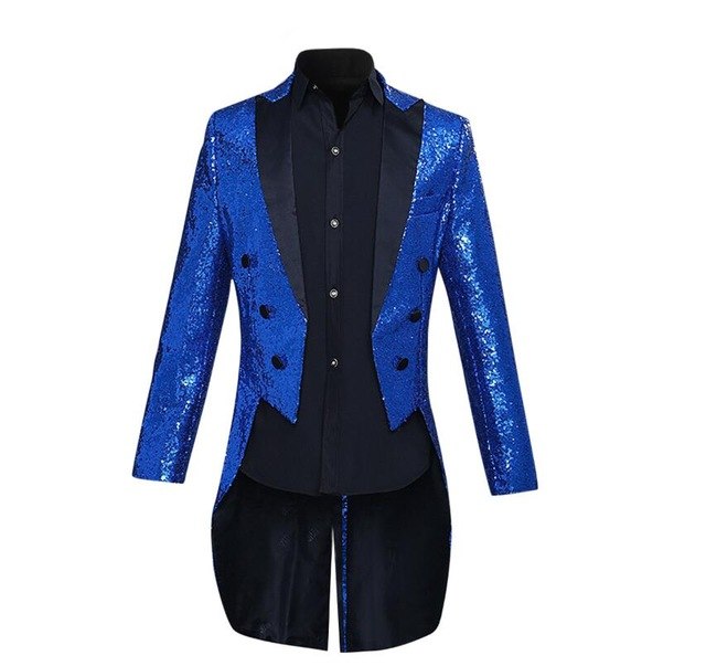 Sequined Tuxedo - Blue / S - { shop_name }} - Review