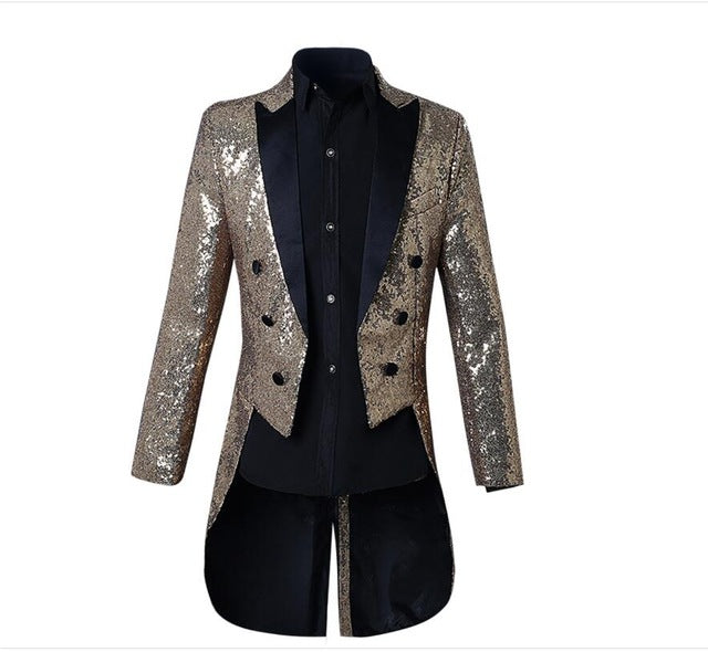 Sequined Tuxedo - Beige / S - { shop_name }} - Review