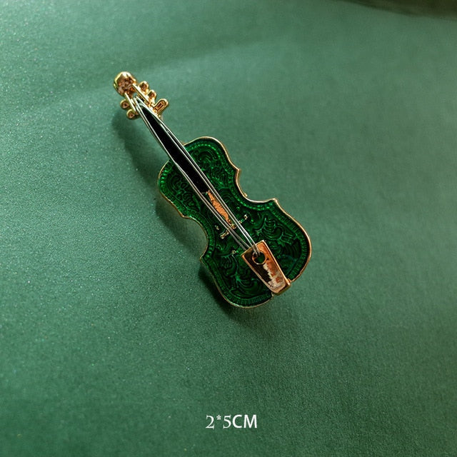 Elegant Guitar/Violin Brooch Pin