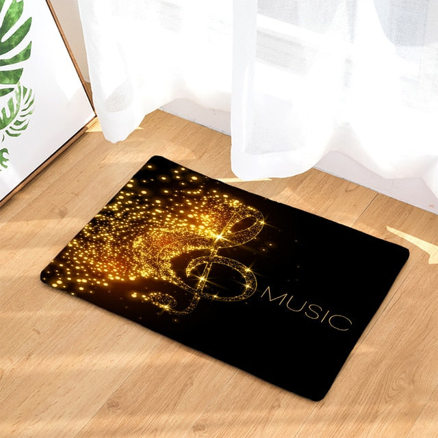 Treble Clef Bathroom Curtain Set