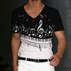 V-neck Music & Piano T-shirt