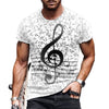 Music Treble Clef Print T-shirt