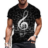 Music Treble Clef Print T-shirt