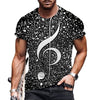 Music Treble Clef Print T-shirt