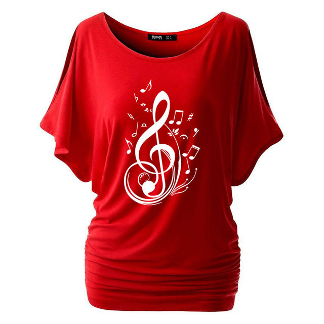 Music Treble Clef Batwing T-shirt