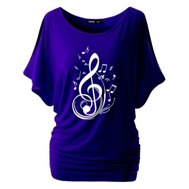 Music Treble Clef Batwing T-shirt