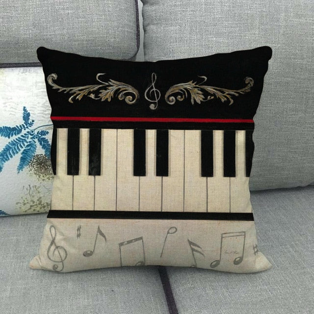 Decorative Musical Instruments Pillowcase