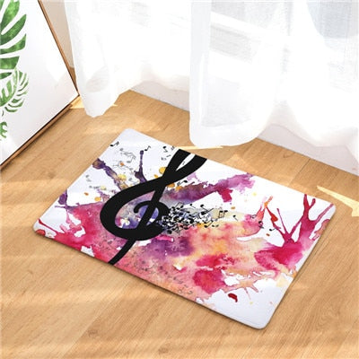 Music Note Printed Doormats
