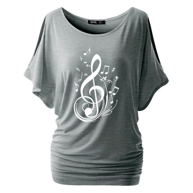 Music Treble Clef Batwing T-shirt