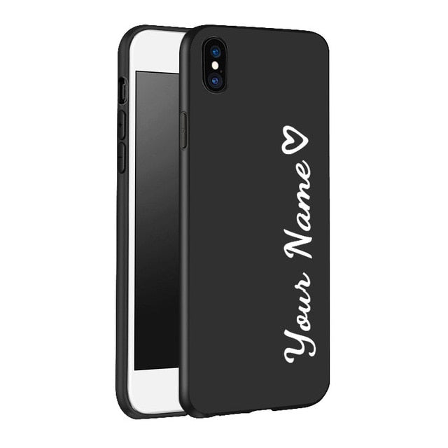 Personalized Black Soft Phone Case