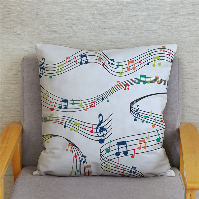Sheet Music Print Cushion Cover