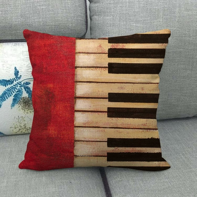 Decorative Musical Instruments Pillowcase
