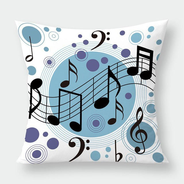 Music Notes & Instruments Pillowcase