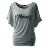 MUSIC Quote Cold Shoulder T-shirt